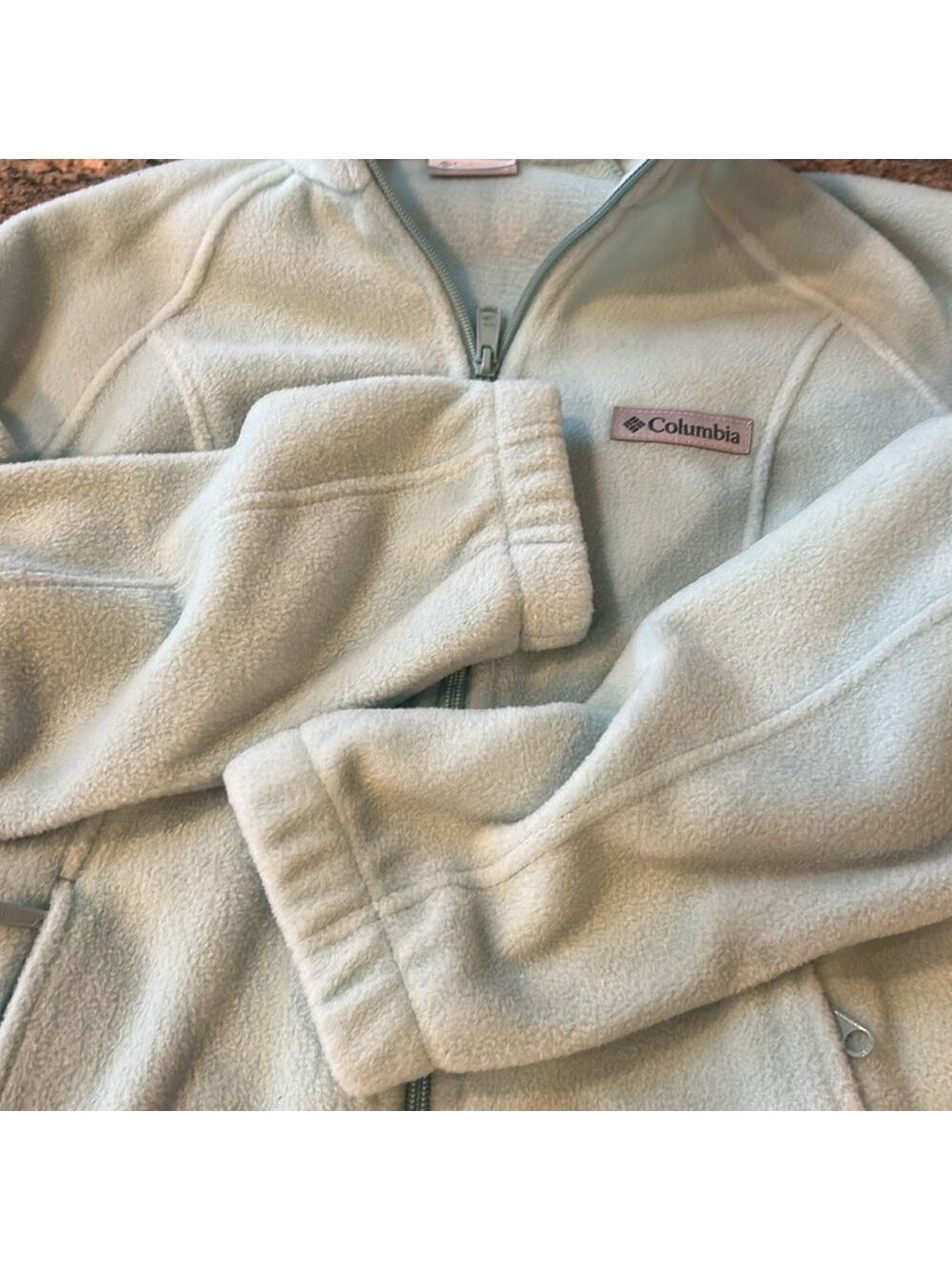 NWOT Columbia Blue/Teal Fleece Full Zip Jacket Size Small - Picture 7 of 12